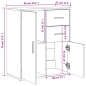vidaXL Aparador de madera ingeniería 2 uds gris hormigón 60x31x70 cm vidaXL Aparador de madera ingeniería 2 uds gris hormigón 60x31x70 cm