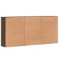 vidaXL Aparadores 3 uds madera de ingeniería marrón roble 60x31x84 cm