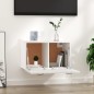 vidaXL Armario de pared madera contrachapada blanco 60x36,5x35 cm vidaXL Armario de pared madera contrachapada blanco 60x36,5x35 cm