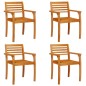 vidaXL Sillas de jardín 4 uds madera maciza de acacia 59x55x85 cm vidaXL Sillas de jardín 4 uds madera maciza de acacia 59x55x85 cm