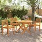 vidaXL Sillas de jardín 4 uds madera maciza de acacia 59x55x85 cm vidaXL Sillas de jardín 4 uds madera maciza de acacia 59x55x85 cm