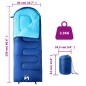 vidaXL Saco de dormir de camping para adultos 3-4 estaciones vidaXL Saco de dormir de camping para adultos 3-4 estaciones