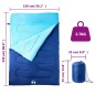 vidaXL Saco de dormir doble y almohadas camping adultos 3-4 estaciones vidaXL Saco de dormir doble y almohadas camping adultos 3-4 estaciones