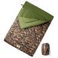 vidaXL Saco de dormir doble y almohadas camping adultos 3-4 estaciones vidaXL Saco de dormir doble y almohadas camping adultos 3-4 estaciones
