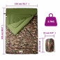 vidaXL Saco de dormir doble y almohadas camping adultos 3-4 estaciones vidaXL Saco de dormir doble y almohadas camping adultos 3-4 estaciones