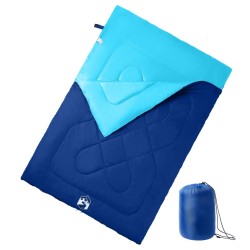vidaXL Saco de dormir doble y almohadas camping adultos 3-4 estaciones