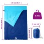 vidaXL Saco de dormir doble y almohadas camping adultos 3-4 estaciones vidaXL Saco de dormir doble y almohadas camping adultos 3-4 estaciones