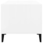 vidaXL Mesa de centro madera contrachapada blanco brillo 90x49x45 cm vidaXL Mesa de centro madera contrachapada blanco brillo 90x49x45 cm