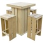 vidaXL Set de comedor de jardín 5 pzas madera de pino impregnada vidaXL Set de comedor de jardín 5 pzas madera de pino impregnada