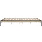vidaXL Estructura cama madera ingeniería metal roble Sonoma 150x200 cm vidaXL Estructura cama madera ingeniería metal roble Sonoma 150x200 cm