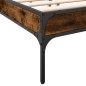 vidaXL Estructura cama madera ingeniería metal roble ahumado 140x190cm vidaXL Estructura cama madera ingeniería metal roble ahumado 140x190cm