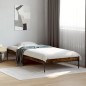 vidaXL Estructura cama madera ingeniería metal roble ahumado 90x200 cm vidaXL Estructura cama madera ingeniería metal roble ahumado 90x200 cm