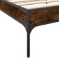 vidaXL Estructura cama madera ingeniería metal roble ahumado 90x200 cm vidaXL Estructura cama madera ingeniería metal roble ahumado 90x200 cm