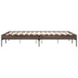 vidaXL Estructura cama madera ingeniería metal marrón roble 120x190 cm vidaXL Estructura cama madera ingeniería metal marrón roble 120x190 cm