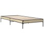 vidaXL Estructura cama madera ingeniería metal roble Sonoma 90x190 cm vidaXL Estructura cama madera ingeniería metal roble Sonoma 90x190 cm