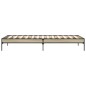 vidaXL Estructura cama madera ingeniería metal roble Sonoma 90x190 cm vidaXL Estructura cama madera ingeniería metal roble Sonoma 90x190 cm