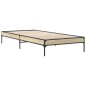 vidaXL Estructura cama madera ingeniería metal roble Sonoma 90x190 cm vidaXL Estructura cama madera ingeniería metal roble Sonoma 90x190 cm