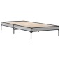 vidaXL Estructura cama madera ingeniería metal gris Sonoma 75x190 cm vidaXL Estructura cama madera ingeniería metal gris Sonoma 75x190 cm