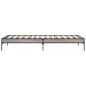 vidaXL Estructura cama madera ingeniería metal gris Sonoma 75x190 cm vidaXL Estructura cama madera ingeniería metal gris Sonoma 75x190 cm