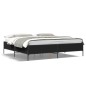 vidaXL Estructura de cama madera de ingeniería y metal negro 200x200cm vidaXL Estructura de cama madera de ingeniería y metal negro 200x200cm
