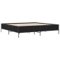 vidaXL Estructura de cama madera de ingeniería y metal negro 200x200cm vidaXL Estructura de cama madera de ingeniería y metal negro 200x200cm