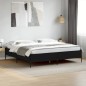 vidaXL Estructura de cama madera de ingeniería y metal negro 200x200cm vidaXL Estructura de cama madera de ingeniería y metal negro 200x200cm