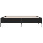 vidaXL Estructura de cama madera de ingeniería y metal negro 200x200cm vidaXL Estructura de cama madera de ingeniería y metal negro 200x200cm
