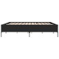 vidaXL Estructura de cama madera de ingeniería y metal negro 200x200cm vidaXL Estructura de cama madera de ingeniería y metal negro 200x200cm