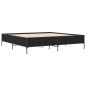 vidaXL Estructura de cama madera de ingeniería y metal negro 200x200cm vidaXL Estructura de cama madera de ingeniería y metal negro 200x200cm