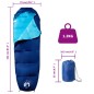 vidaXL Saco de dormir tipo momia de camping para adultos 3 estaciones vidaXL Saco de dormir tipo momia de camping para adultos 3 estaciones