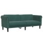 vidaXL Juego de sofás 3 piezas terciopelo verde oscuro vidaXL Juego de sofás 3 piezas terciopelo verde oscuro