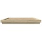 vidaXL Estructura de cama con luces LED madera roble Sonoma 200x200 cm