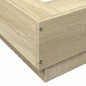 vidaXL Estructura de cama con luces LED madera roble Sonoma 200x200 cm
