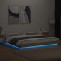 vidaXL Estructura cama con luces LED madera roble Sonoma 180x200 cm