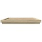 vidaXL Estructura cama con luces LED madera roble Sonoma 180x200 cm