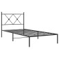 vidaXL Estructura de cama con cabecero metal negro 90x190 cm vidaXL Estructura de cama con cabecero metal negro 90x190 cm