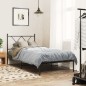 vidaXL Estructura de cama con cabecero metal negro 90x190 cm vidaXL Estructura de cama con cabecero metal negro 90x190 cm
