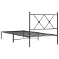 vidaXL Estructura de cama con cabecero metal negro 90x190 cm vidaXL Estructura de cama con cabecero metal negro 90x190 cm