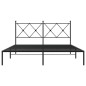 vidaXL Estructura de cama con cabecero metal negro 160x200 cm vidaXL Estructura de cama con cabecero metal negro 160x200 cm