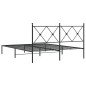 vidaXL Estructura de cama con cabecero metal negro 160x200 cm vidaXL Estructura de cama con cabecero metal negro 160x200 cm
