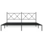 vidaXL Estructura de cama con cabecero metal negro 183x213 cm vidaXL Estructura de cama con cabecero metal negro 183x213 cm