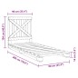 vidaXL Estructura de cama con cabecero madera de pino gris 90x200 cm vidaXL Estructura de cama con cabecero madera de pino gris 90x200 cm