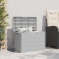 vidaXL Baúl para cojines polipropileno gris 77,5x44,5x53 cm vidaXL Baúl para cojines polipropileno gris 77,5x44,5x53 cm