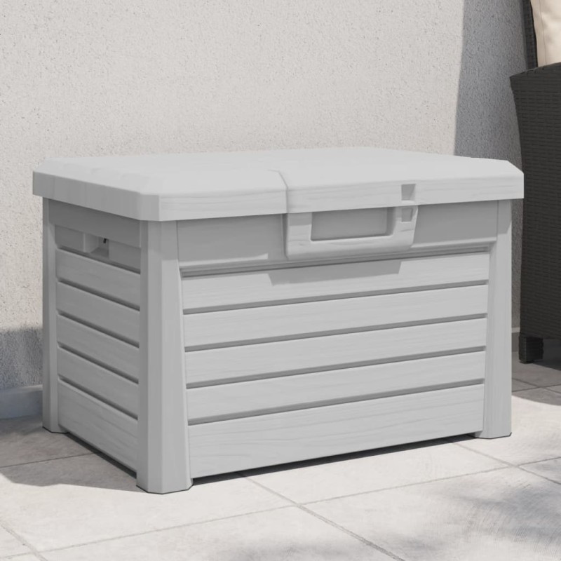 vidaXL Baúl para cojines polipropileno gris 73x50,5x46,5 cm vidaXL Baúl para cojines polipropileno gris 73x50,5x46,5 cm