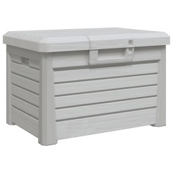 vidaXL Baúl para cojines polipropileno gris 73x50,5x46,5 cm