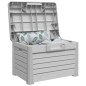 vidaXL Baúl para cojines polipropileno gris 73x50,5x46,5 cm vidaXL Baúl para cojines polipropileno gris 73x50,5x46,5 cm
