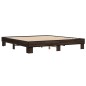 vidaXL Estructura cama madera ingeniería metal marrón roble 200x200 cm vidaXL Estructura cama madera ingeniería metal marrón roble 200x200 cm