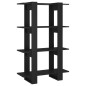 vidaXL Estantería de libros/divisor de espacios negro 80x30x123,5 cm