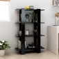 vidaXL Estantería de libros/divisor de espacios negro 80x30x123,5 cm