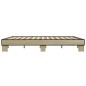vidaXL Estructura cama madera ingeniería metal roble Sonoma 160x200 cm